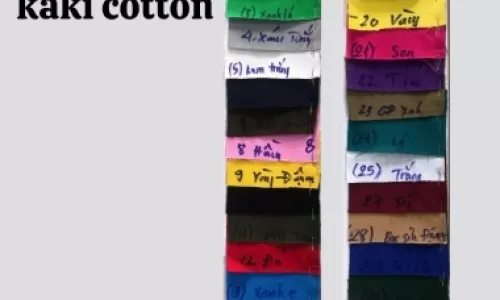 Vải Kaki Cotton Tại Cửa Hàng Văn Luyện đa dạng màu