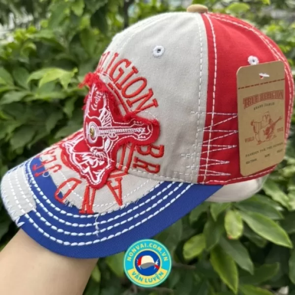 ( Có tặng 1 nón khác) Nón ông địa đỏ xanh cao cáp F1